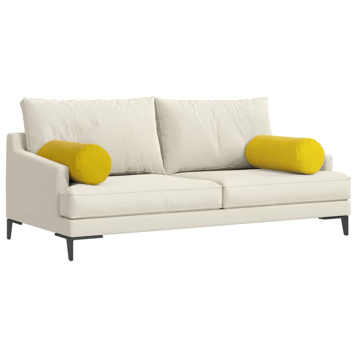 vidaXL Μαξιλάρια Στήριγμα 2 pcs Κίτρινο Ø 25 x 70 cm