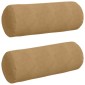 vidaXL Μαξιλάρια Στήριγμα 2 pcs Καφέ Ø 25 x 70 cm Υφασμάτινο Κορντουρά