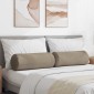 vidaXL Μαξιλάρια Στήριγμα 2 pcs Taupe Ø 25 x 70 cm Ύφασμα Μικροΐνας
