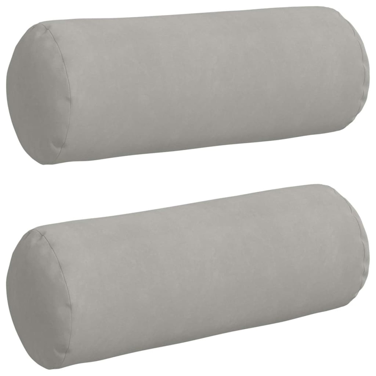 vidaXL Μαξιλάρια Στήριγμα 2 pcs Ανοιχτό γκρι Ø 25 x 70 cm