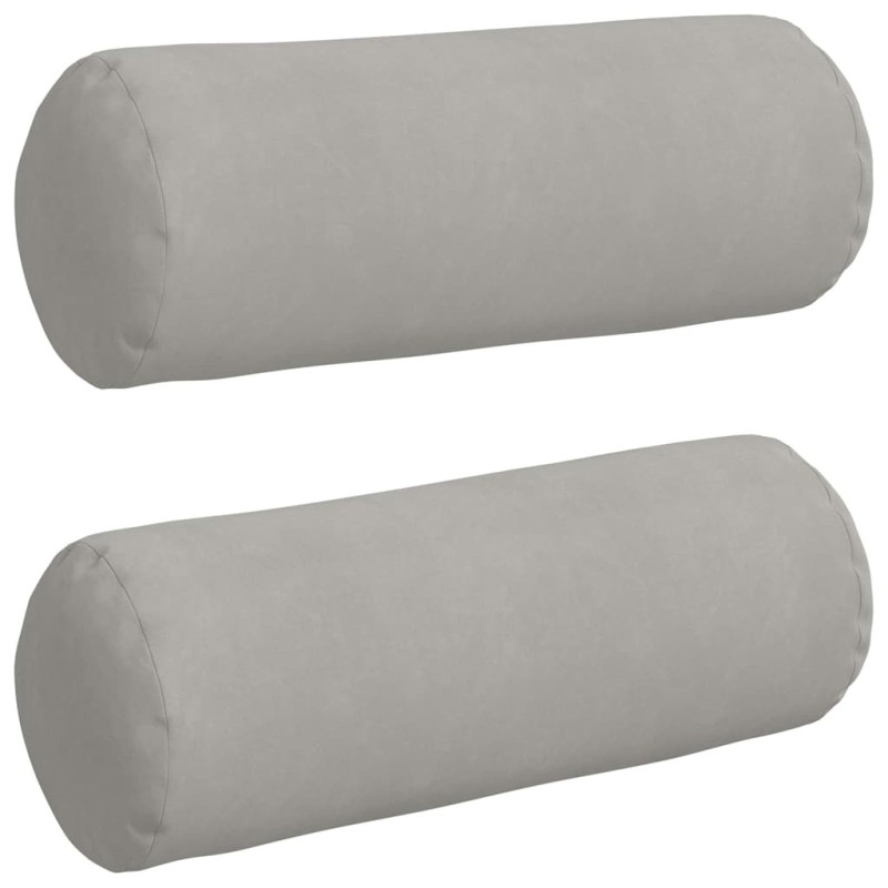 vidaXL Μαξιλάρια Στήριγμα 2 pcs Ανοιχτό γκρι Ø 25 x 70 cm