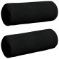 vidaXL Μαξιλάρια Στήριγμα 2 pcs Μαύρο Ø 25 x 70 cm Ύφασμα Μικροΐνας