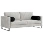 vidaXL Μαξιλάρια Στήριγμα 2 pcs Μαύρο Ø 25 x 70 cm Ύφασμα Μικροΐνας