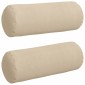 vidaXL Μαξιλάρια Στήριγμα 2 pcs Κρεμ Ø 25 x 70 cm Ύφασμα Μικροΐνας