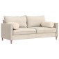vidaXL Μαξιλάρια Στήριγμα 2 pcs Μπεζ Ø 25 x 70 cm Ύφασμα Μικροΐνας