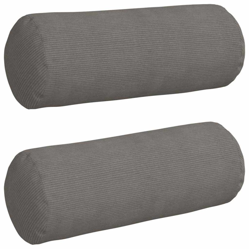 vidaXL Μαξιλάρια Στήριγμα 2 pcs Ανοιχτό γκρι Ø 25 x 70 cm