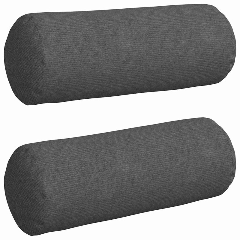 vidaXL Μαξιλάρια Στήριγμα 2 pcs Σκούρο Γκρι Ø 25 x 70 cm