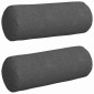 vidaXL Μαξιλάρια Στήριγμα 2 pcs Σκούρο Γκρι Ø 25 x 70 cm