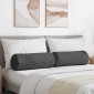 vidaXL Μαξιλάρια Στήριγμα 2 pcs Σκούρο Γκρι Ø 25 x 70 cm