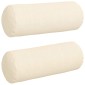 vidaXL Μαξιλάρια Στήριγμα 2 pcs Κρεμ Ø 25 x 70 cm Υφασμάτινο Κορντουρά