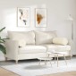 vidaXL Μαξιλάρια Στήριγμα 2 pcs Κρεμ Ø 25 x 70 cm Υφασμάτινο Κορντουρά