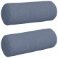 vidaXL Μαξιλάρια Στήριγμα 2 pcs Μπλε Ø 25 x 70 cm Υφασμάτινο Κορντουρά