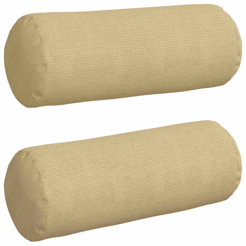 vidaXL Μαξιλάρια Στήριγμα 2 pcs Γκρι Πράσινο Ø 25 x 70 cm