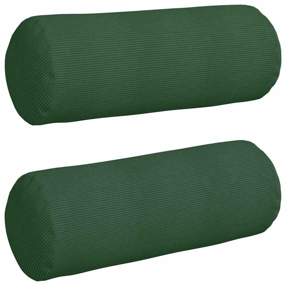 vidaXL Μαξιλάρια Στήριγμα 2 pcs Σκούρο Πράσινο Ø 25 x 70 cm
