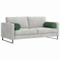 vidaXL Μαξιλάρια Στήριγμα 2 pcs Σκούρο Πράσινο Ø 25 x 70 cm