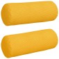 vidaXL Μαξιλάρια Στήριγμα 2 pcs Απαλό Κίτρινο Ø 25 x 70 cm