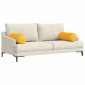 vidaXL Μαξιλάρια Στήριγμα 2 pcs Απαλό Κίτρινο Ø 25 x 70 cm