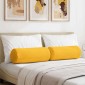vidaXL Μαξιλάρια Στήριγμα 2 pcs Απαλό Κίτρινο Ø 25 x 70 cm