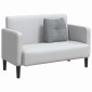 vidaXL Μαξιλάρι Πλάτης Ανοιχτό γκρι 45 x 24 x 50 εκ ύφασμα