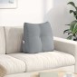 vidaXL Μαξιλάρι Πλάτης Ανοιχτό γκρι 45 x 24 x 50 εκ ύφασμα