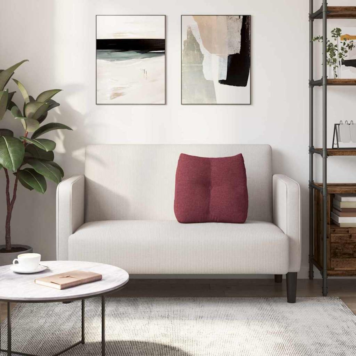 vidaXL Μαξιλάρι Πλάτης Κόκκινο 45 x 24 x 50 εκ ύφασμα