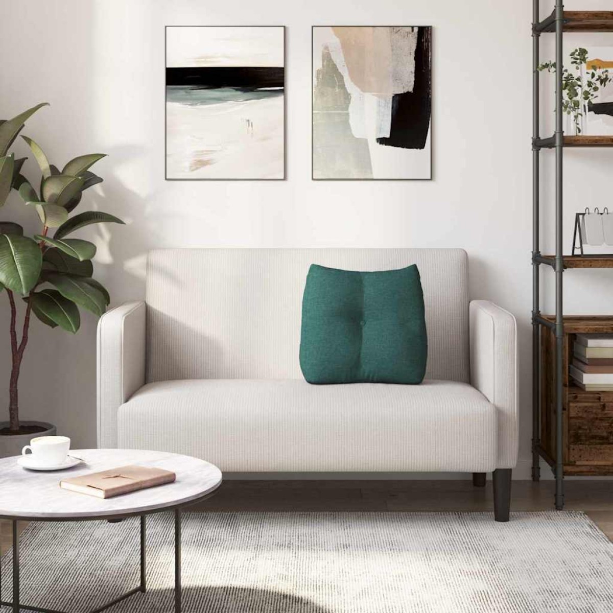 vidaXL Μαξιλάρι Πλάτης Σκούρο Πράσινο 45 x 24 x 50 εκ ύφασμα
