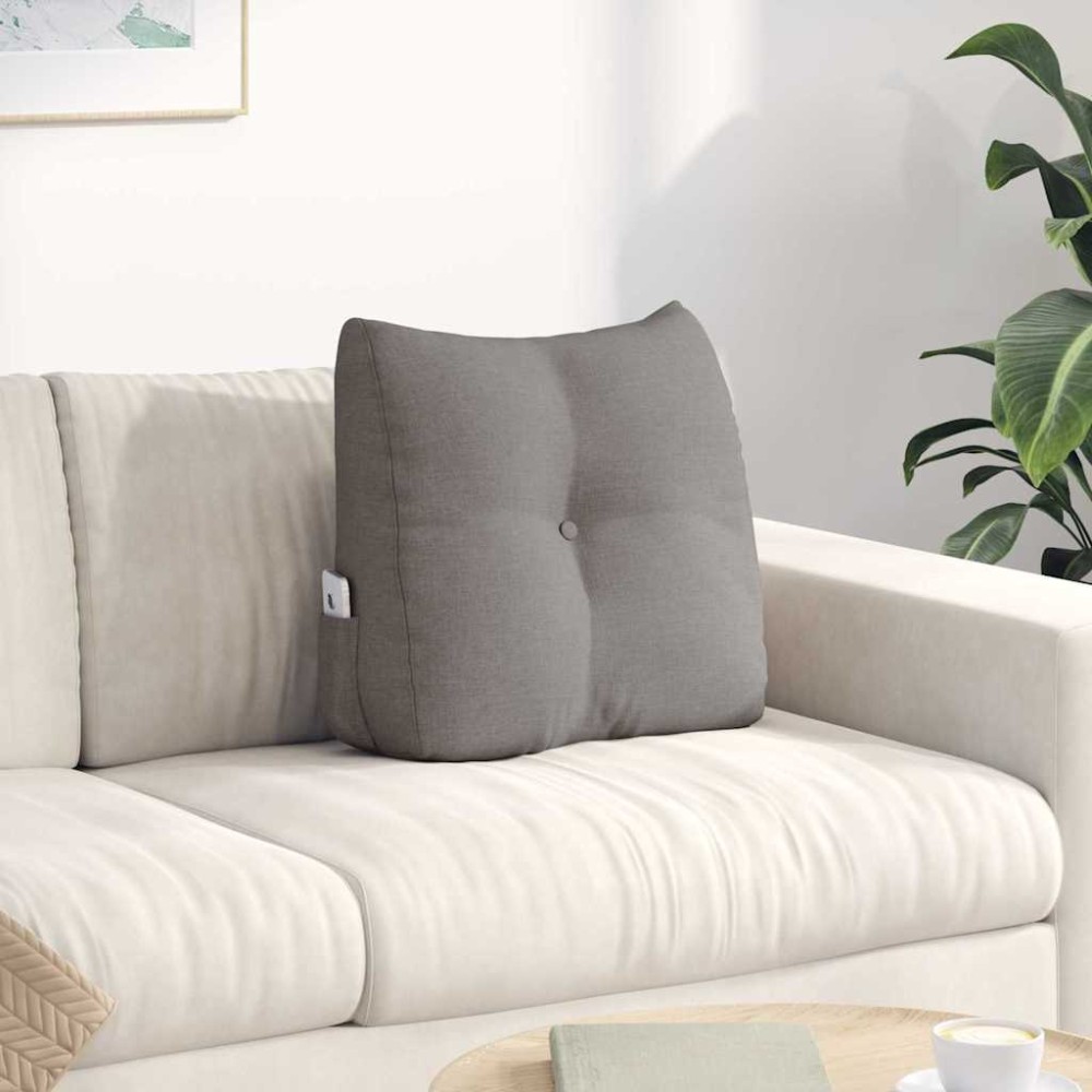 vidaXL Μαξιλάρι Πλάτης Taupe 45 x 24 x 50 εκ ύφασμα