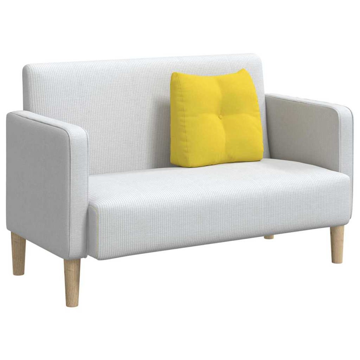vidaXL Μαξιλάρι Πλάτης Απαλό Κίτρινο 45 x 24 x 50 εκ ύφασμα