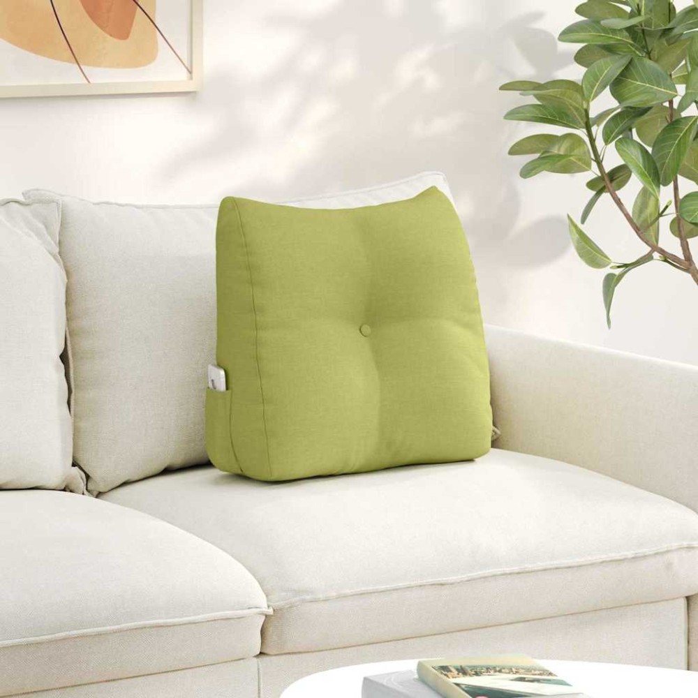 vidaXL Μαξιλάρι Πλάτης Ανοιχτό Πράσινο 45 x 24 x 50 εκ ύφασμα