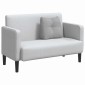 vidaXL Μαξιλάρι Πλάτης Σκίουρος Γκρί 45 x 24 x 50 εκ ύφασμα
