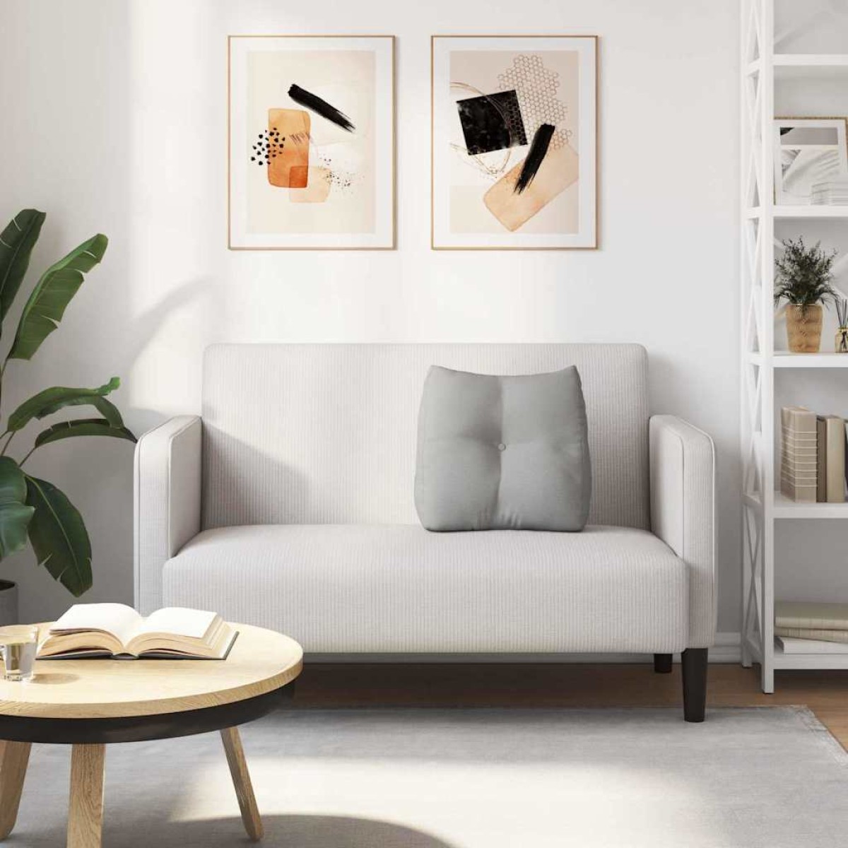 vidaXL Μαξιλάρι Πλάτης Σκίουρος Γκρί 45 x 24 x 50 εκ ύφασμα