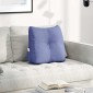 vidaXL Μαξιλάρι Πλάτης Μπλε τζην 45 x 24 x 50 εκ ύφασμα