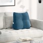 vidaXL Μαξιλάρι Πλάτης Μπλε 45 x 24 x 50 εκ Βελούδο