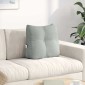 vidaXL Μαξιλάρι Πλάτης Ανοιχτό γκρι 45 x 24 x 50 εκ Βελούδο