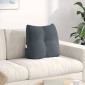 vidaXL Μαξιλάρι Πλάτης Σκούρο Γκρι 45 x 24 x 50 εκ Βελούδο
