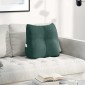 vidaXL Μαξιλάρι Πλάτης Σκούρο Πράσινο 45 x 24 x 50 εκ Βελούδο