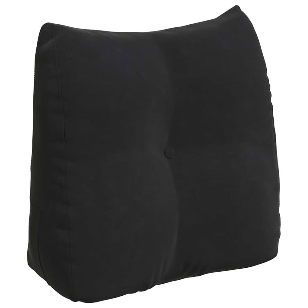 vidaXL Μαξιλάρι Πλάτης Μαύρο 45 x 24 x 50 εκ Βελούδο