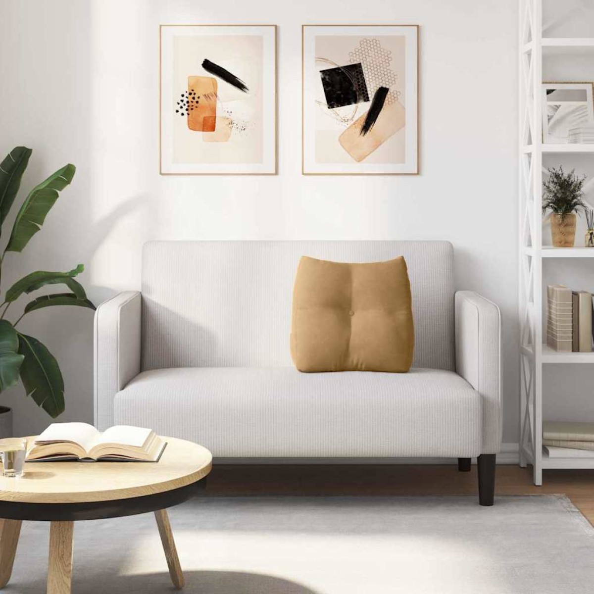 vidaXL Μαξιλάρι Πλάτης Καφέ 45 x 24 x 50 εκ Βελούδο