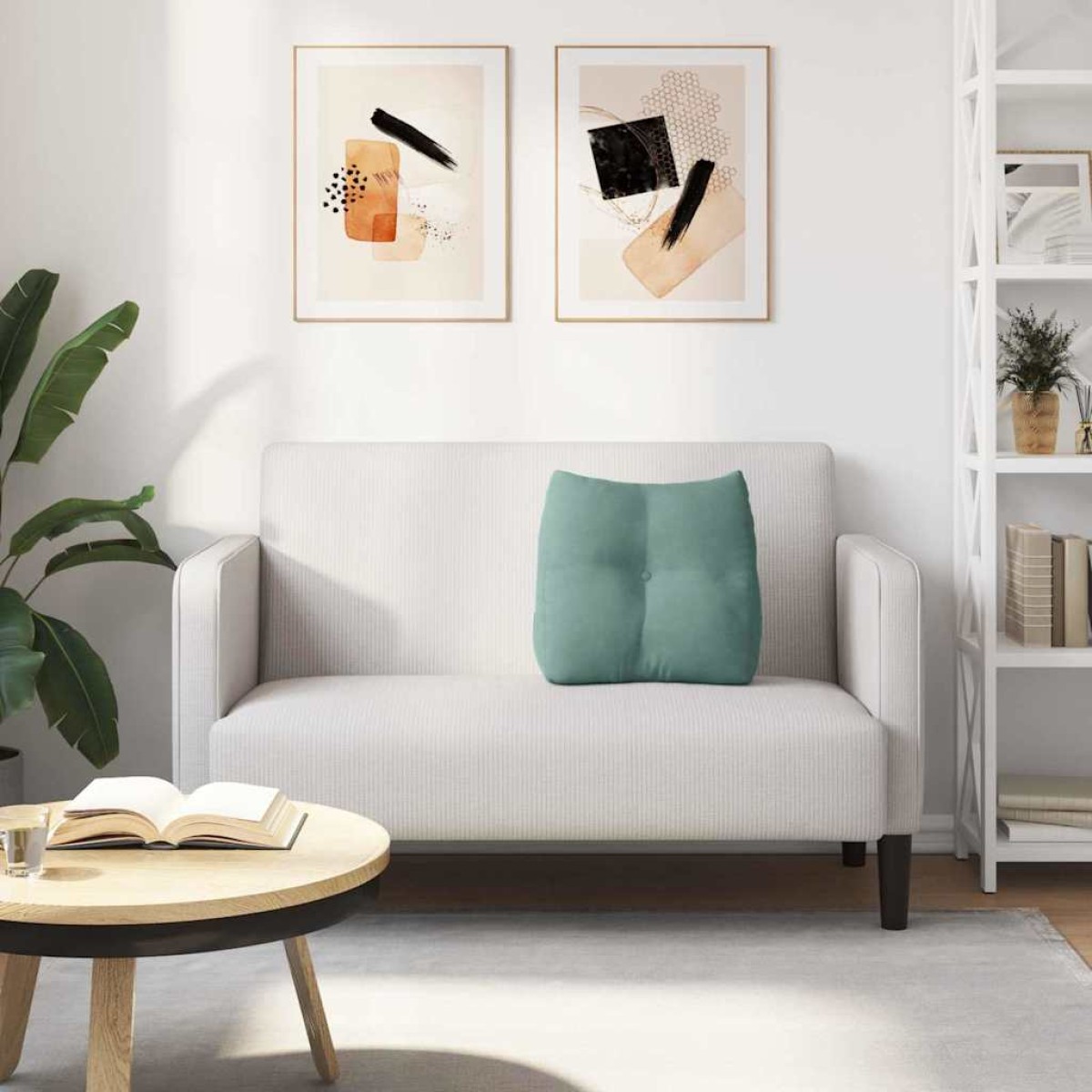 vidaXL Μαξιλάρι Πλάτης Θαλασσί 45 x 24 x 50 εκ Βελούδο
