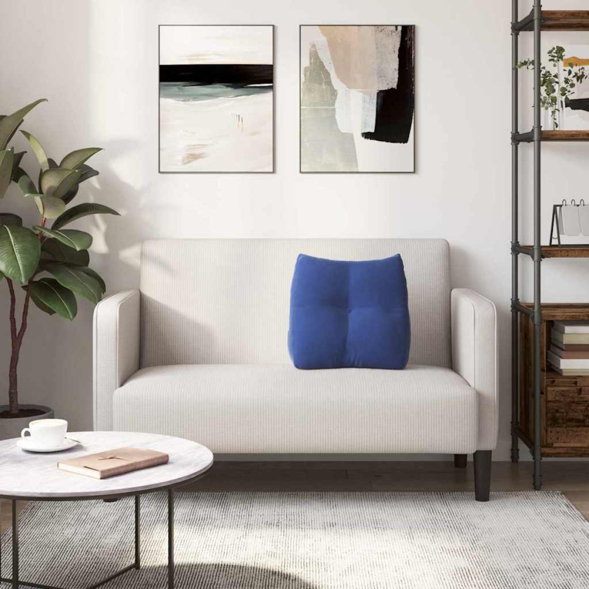 vidaXL Μαξιλάρι Πλάτης Μπλε Αστυνομίας 45 x 24 x 50 εκ Βελούδο