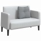 vidaXL Μαξιλάρι Πλάτης Ανοιχτό γκρι 60 x 24 x 50 εκ ύφασμα
