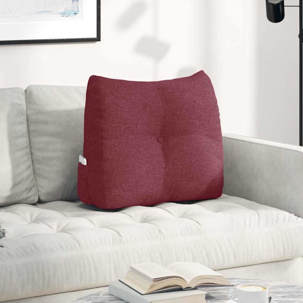vidaXL Μαξιλάρι Πλάτης Κόκκινο 60 x 24 x 50 εκ ύφασμα