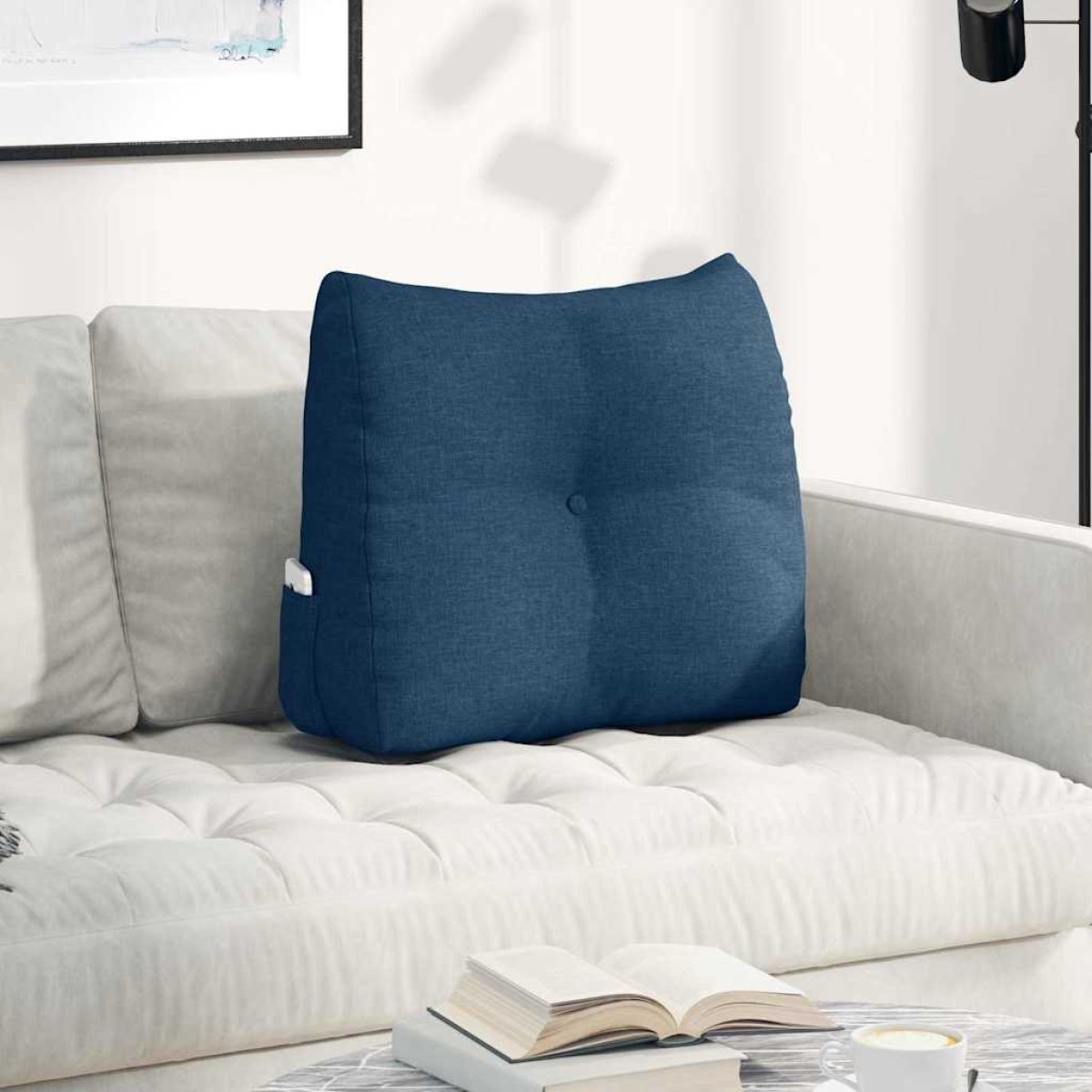 vidaXL Μαξιλάρι Πλάτης Μπλε 60 x 24 x 50 εκ ύφασμα