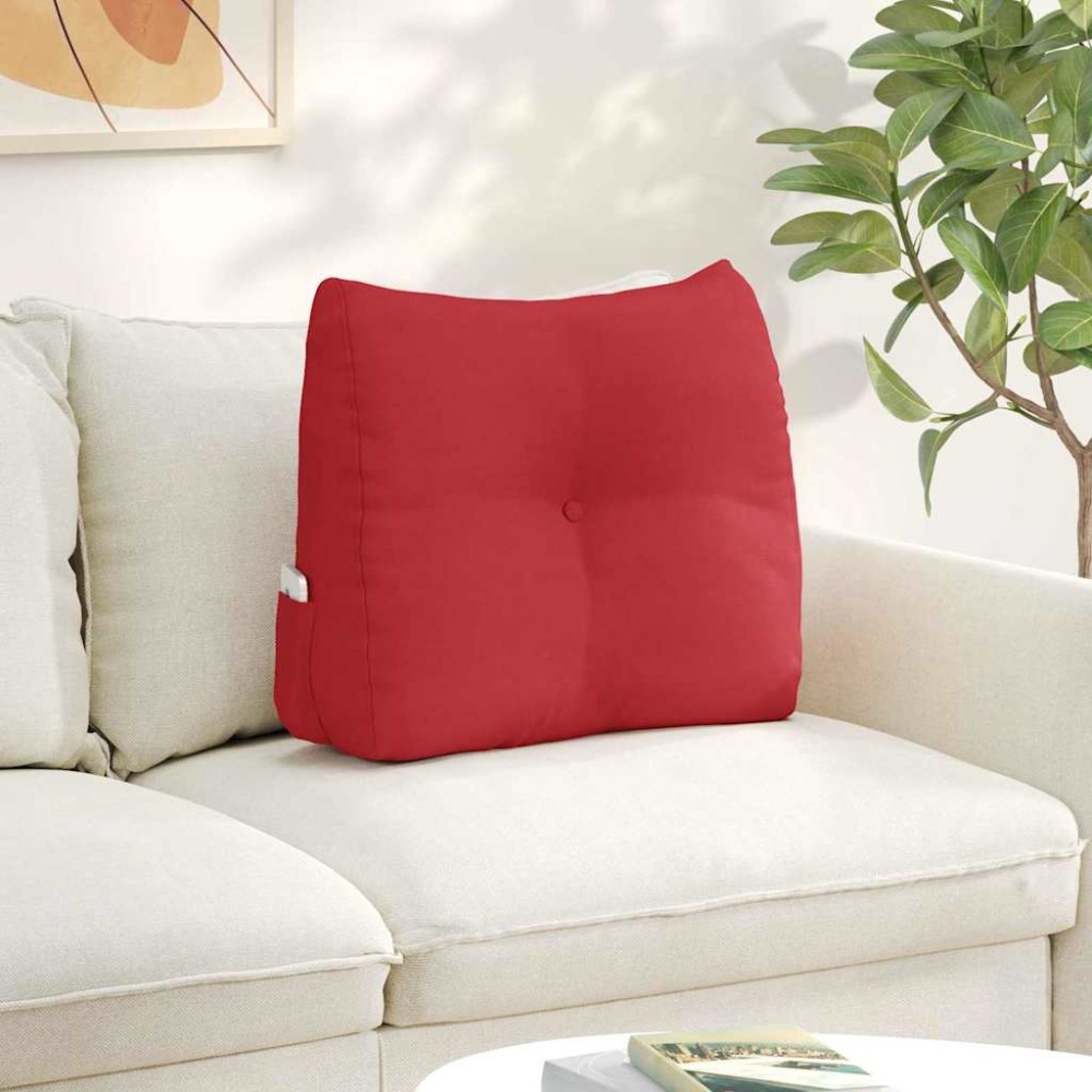 vidaXL Μαξιλάρι Πλάτης Κόκκινο 60 x 24 x 50 εκ ύφασμα