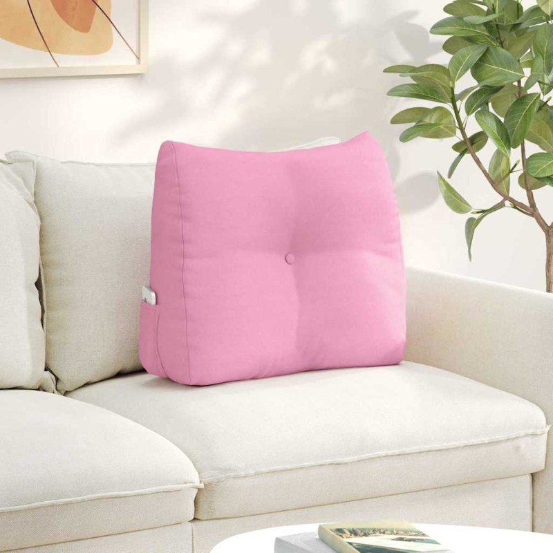 vidaXL Μαξιλάρι Πλάτης Ροζ 60 x 24 x 50 εκ ύφασμα