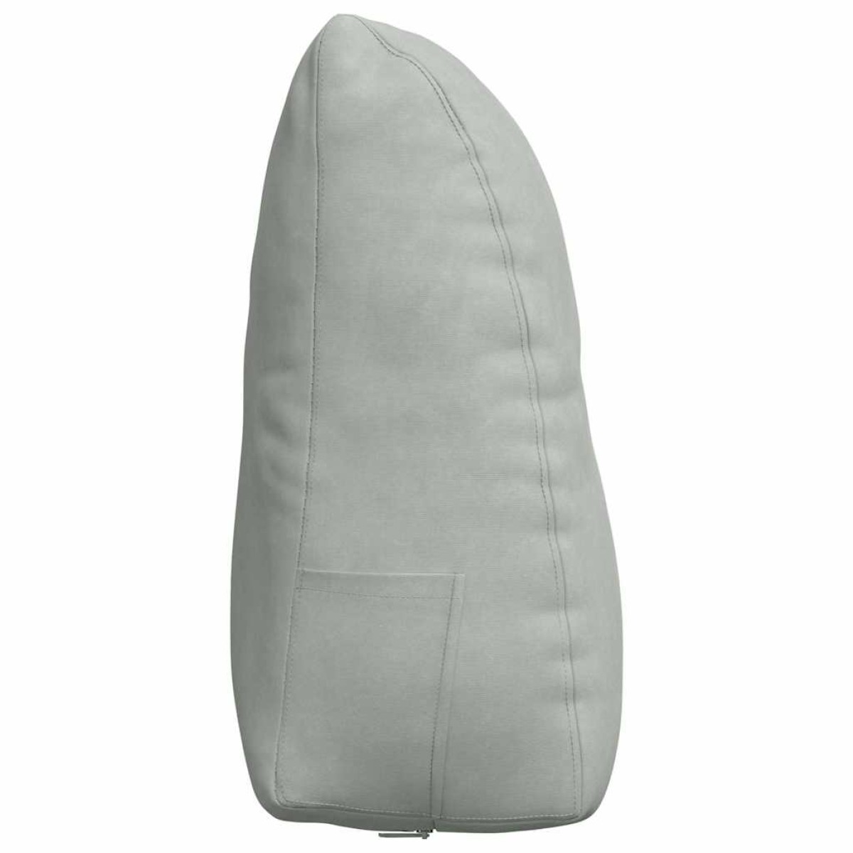 vidaXL Μαξιλάρι Πλάτης Ανοιχτό γκρι 60 x 24 x 50 εκ Βελούδο