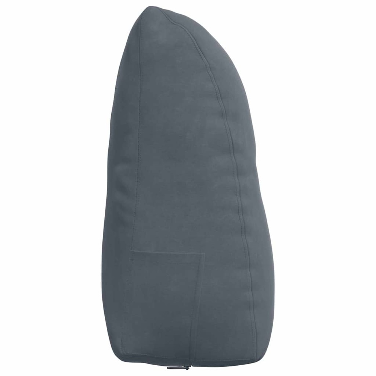 vidaXL Μαξιλάρι Πλάτης Σκούρο Γκρι 60 x 24 x 50 εκ Βελούδο