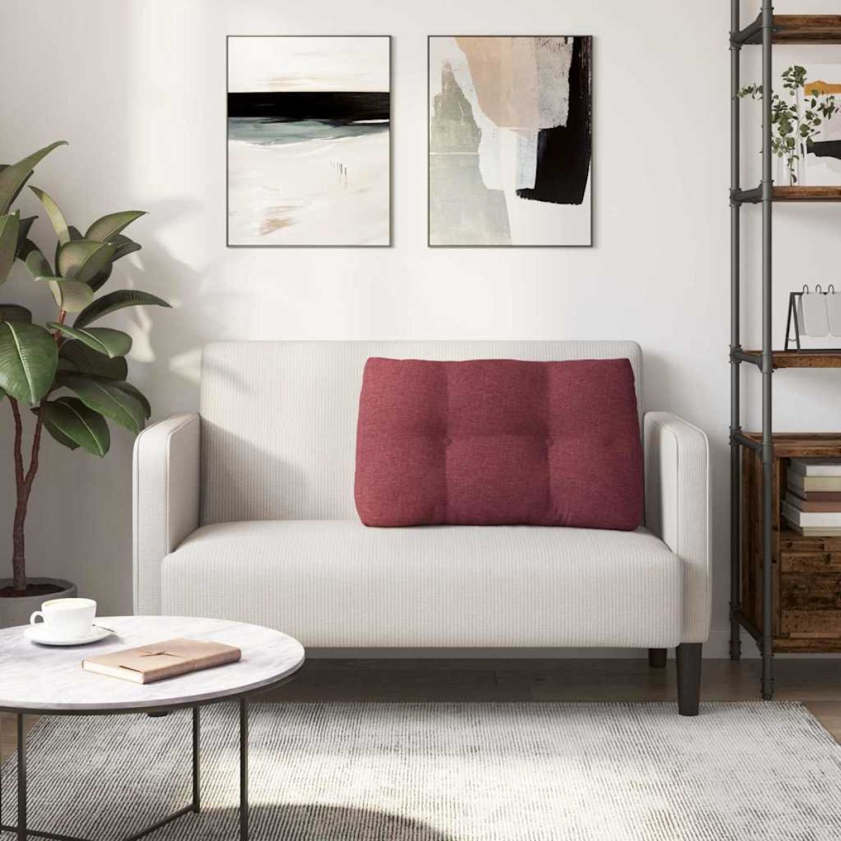 vidaXL Μαξιλάρι Πλάτης Κόκκινο 80 x 24 x 50 εκ ύφασμα