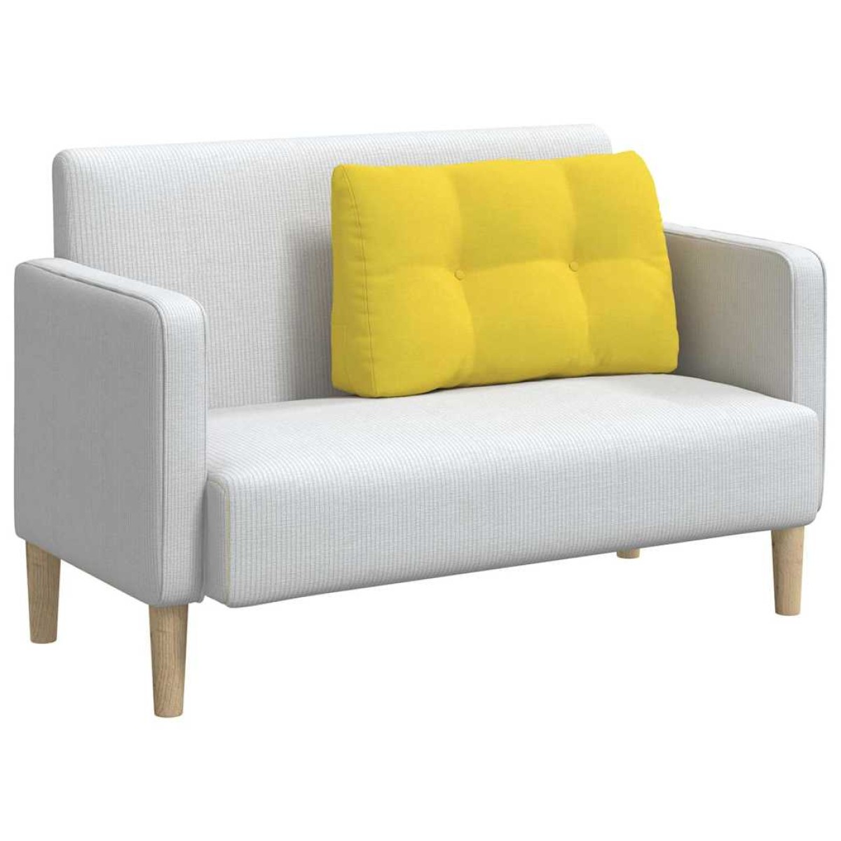 vidaXL Μαξιλάρι Πλάτης Απαλό Κίτρινο 80 x 24 x 50 εκ ύφασμα