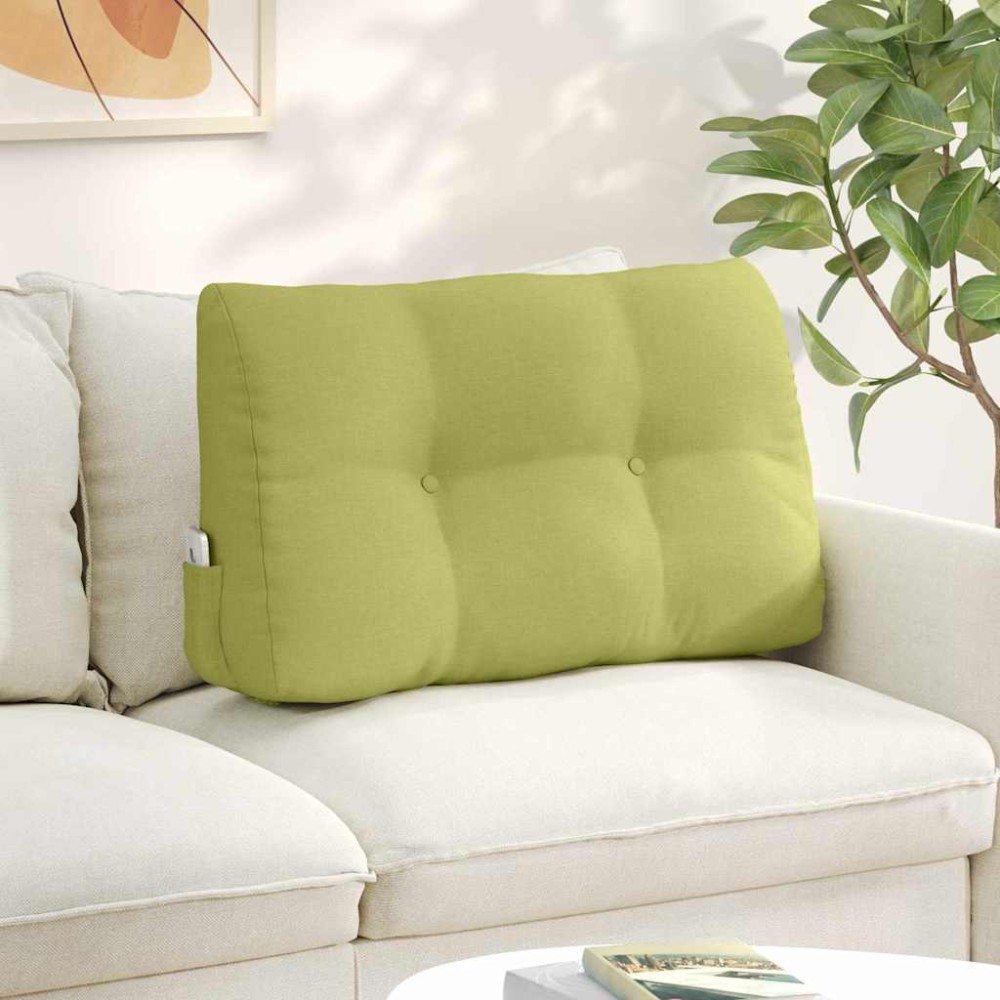 vidaXL Μαξιλάρι Πλάτης Ανοιχτό Πράσινο 80 x 24 x 50 εκ ύφασμα